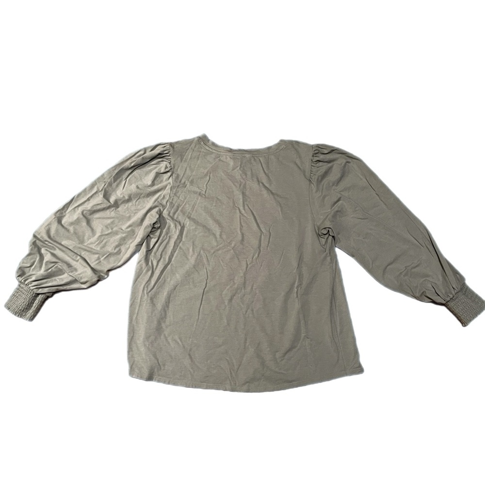 LC Lauren Conrad Smocked Cuff Top